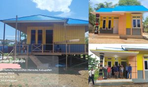 Beberapa dari puluhan rumah yang dibangun di 11 kelurahan, Distrik Merauke- Surya Papua/Frans Kobun