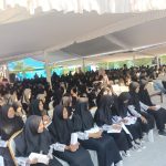 santri 1 Ratusan santri-santriawati yang adalah pemilih pemula menonton Film Tepatilah Janji yang diputar oleh KPU Provinsi Papua Selatan – Surya Papua/Frans Kobun