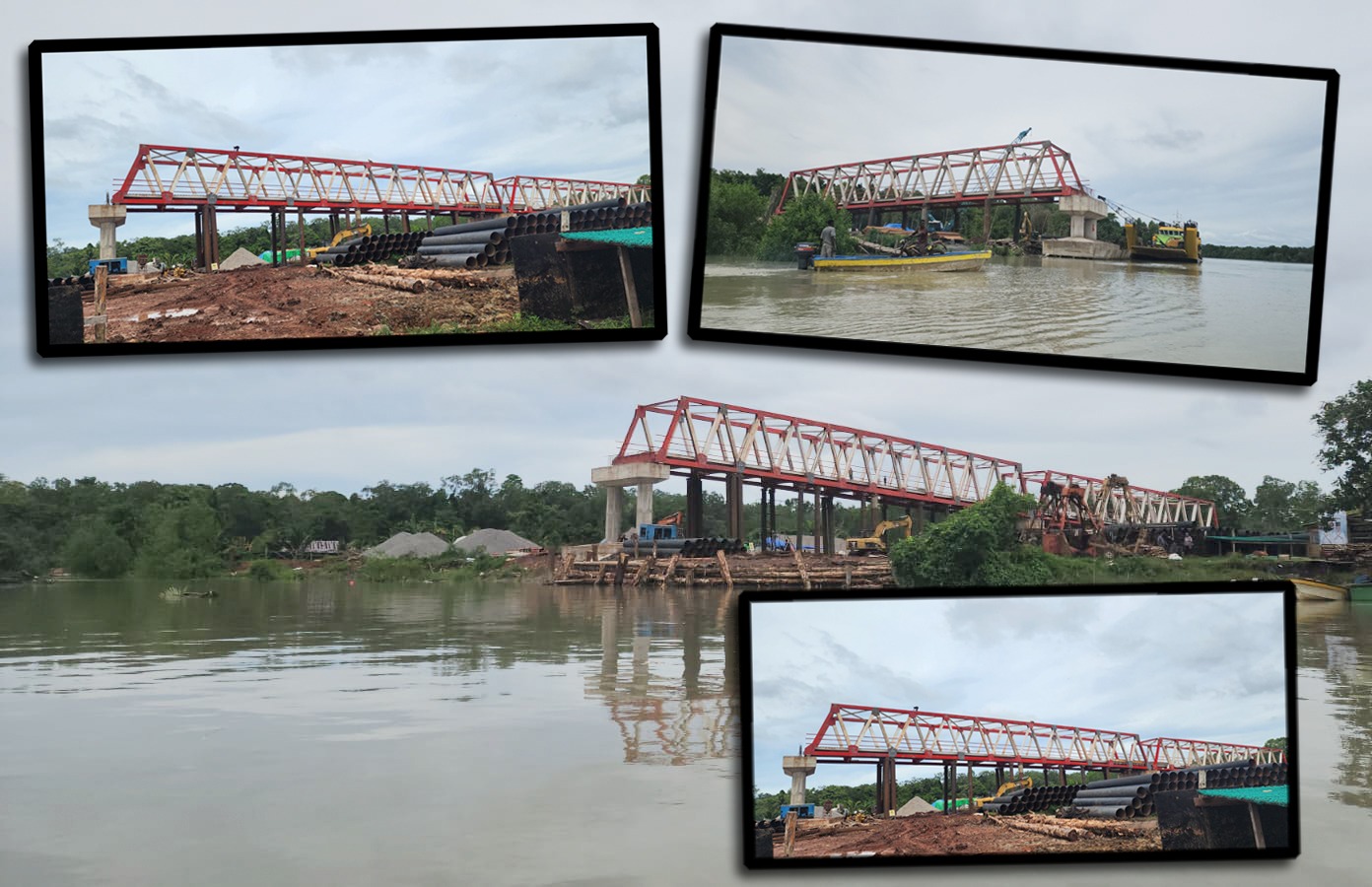 Inilah progress pembangunan Jembatan Tamulik di Distrik Kaptel, Kabupaten Merauke – Surya Papua/IST