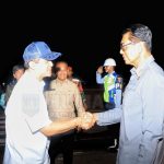 Penjabat Gubernur Papua Selatan, Rudy Sufahriadi menjemout Menteri Transmigrasi RI di Bandara Mopah- Surya Papua/IST
