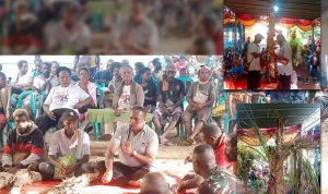 Kegiatan ritual adat oleh masyarakat Marind yang berlangsung di Kampung Yanggandur, Distrik Sota, Kabupaten Merauke – Surya Papua/IST