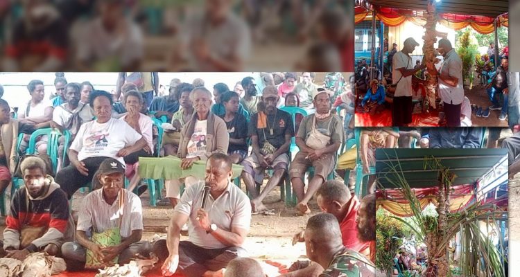 Kegiatan ritual adat oleh masyarakat Marind yang berlangsung di Kampung Yanggandur, Distrik Sota, Kabupaten Merauke – Surya Papua/IST