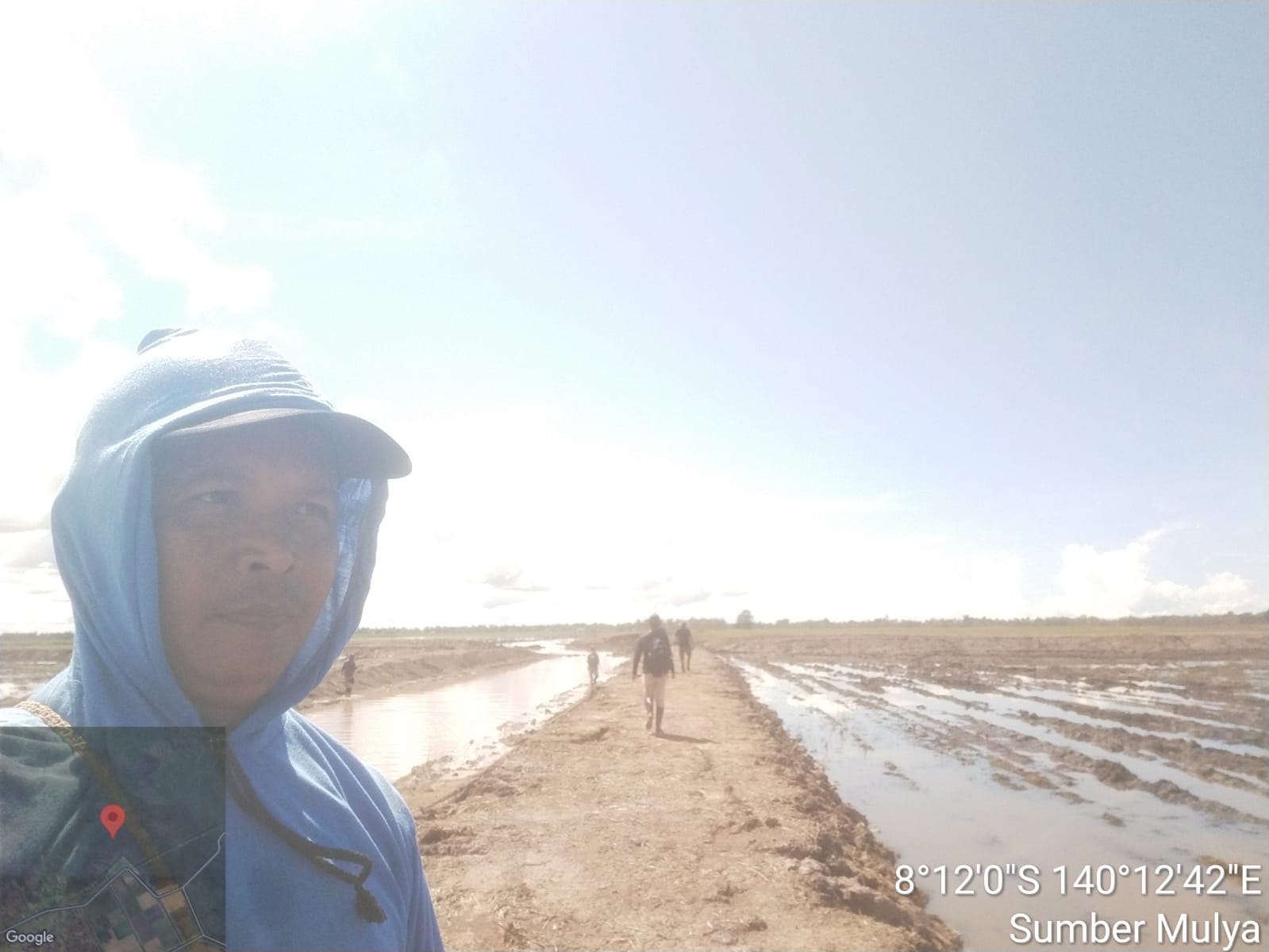 Area lahan yang sudah digunakan setelah saluran primer di perbatasan Kampung Sumber Mulya dan Kaliki dilakukan perbaikan – Surya Papua/IST