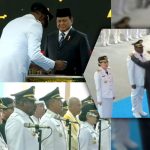 Bupati Merauke, Yoseph Bladib Gebze sedang dilantik dan diambil sumpahnya oleh Presiden RI, Prabowo Subianto – Surya Papua/IST