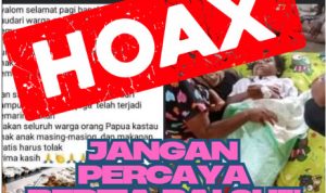 Berita hoax yang dimunculkan di medsos sehubungan dengan seorang anak meninggal akibat mengonsumsi makan bergizi gratis – Surya Papua/IST