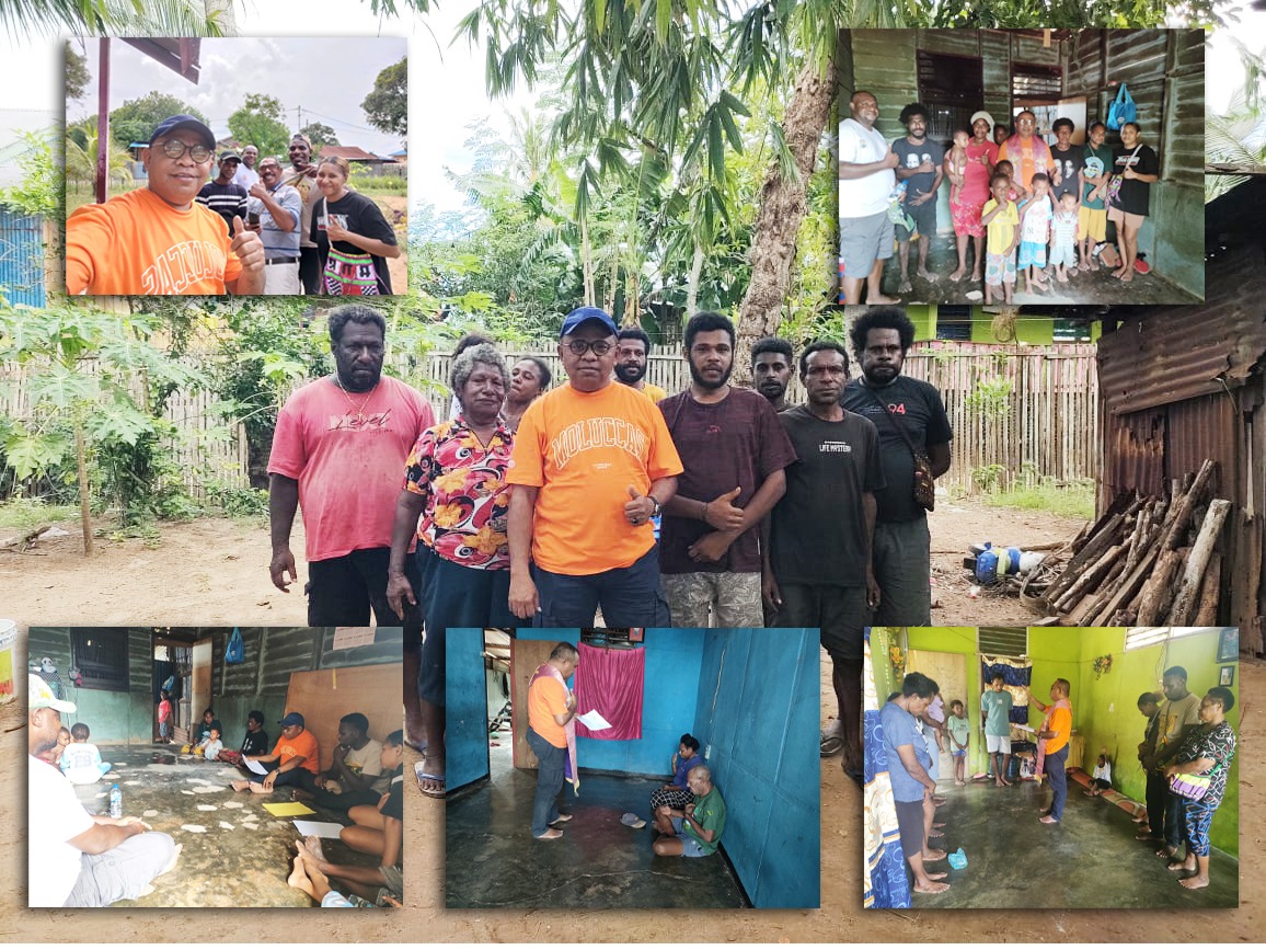 Kunjungan Pastor Paroki Santa Theresia Buti, RD Simon Petrus Matruti ke umat baik di rumah, lingkungan, stasi maupun kombas – Surya Papua/IST