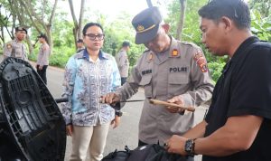 Dari kegiatan patroli dan razia, aparat kepolisian menemukan sajam yang dibawa – Surya Papua/IST