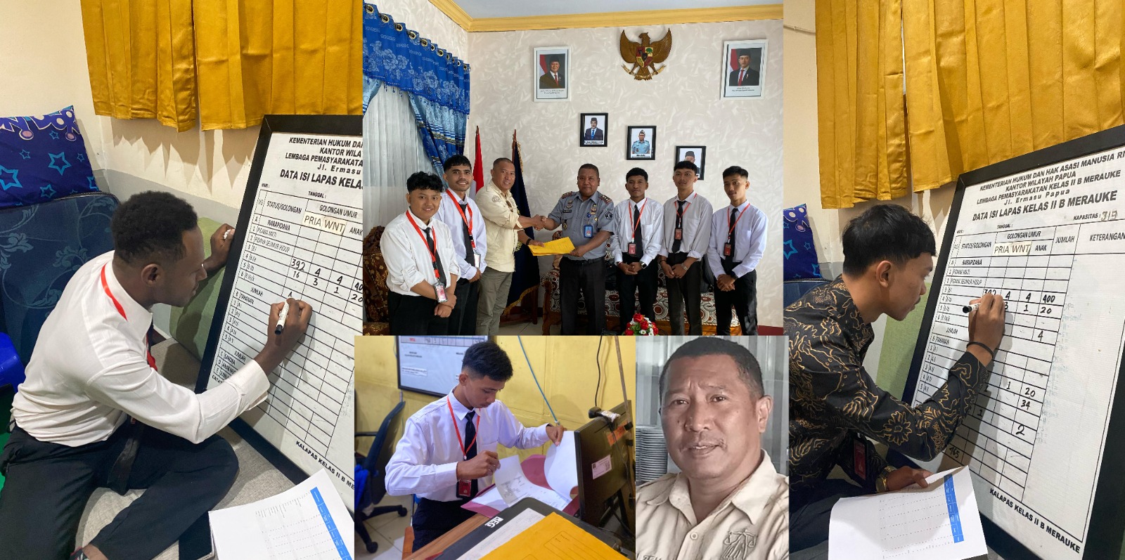 Kegiatan magang sejumlah mahasiswa Unmus di Lapas Kelas II B Merauke – Surya Papua/IST