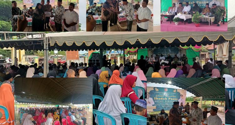 Masyarakat Amunkay yang menghadiri Safari Ramadhan di salah satu masjid di kampung itu yang disertai penyerahan bantuan dana dari Pemkab Merauke senilai Rp 10 juta, Anggota DPR RI, Sulaeman Hamzah Rp 5 juta serta anggota DPD RI, Gus Adib Fuad – Surya Papua/Frans Kobun