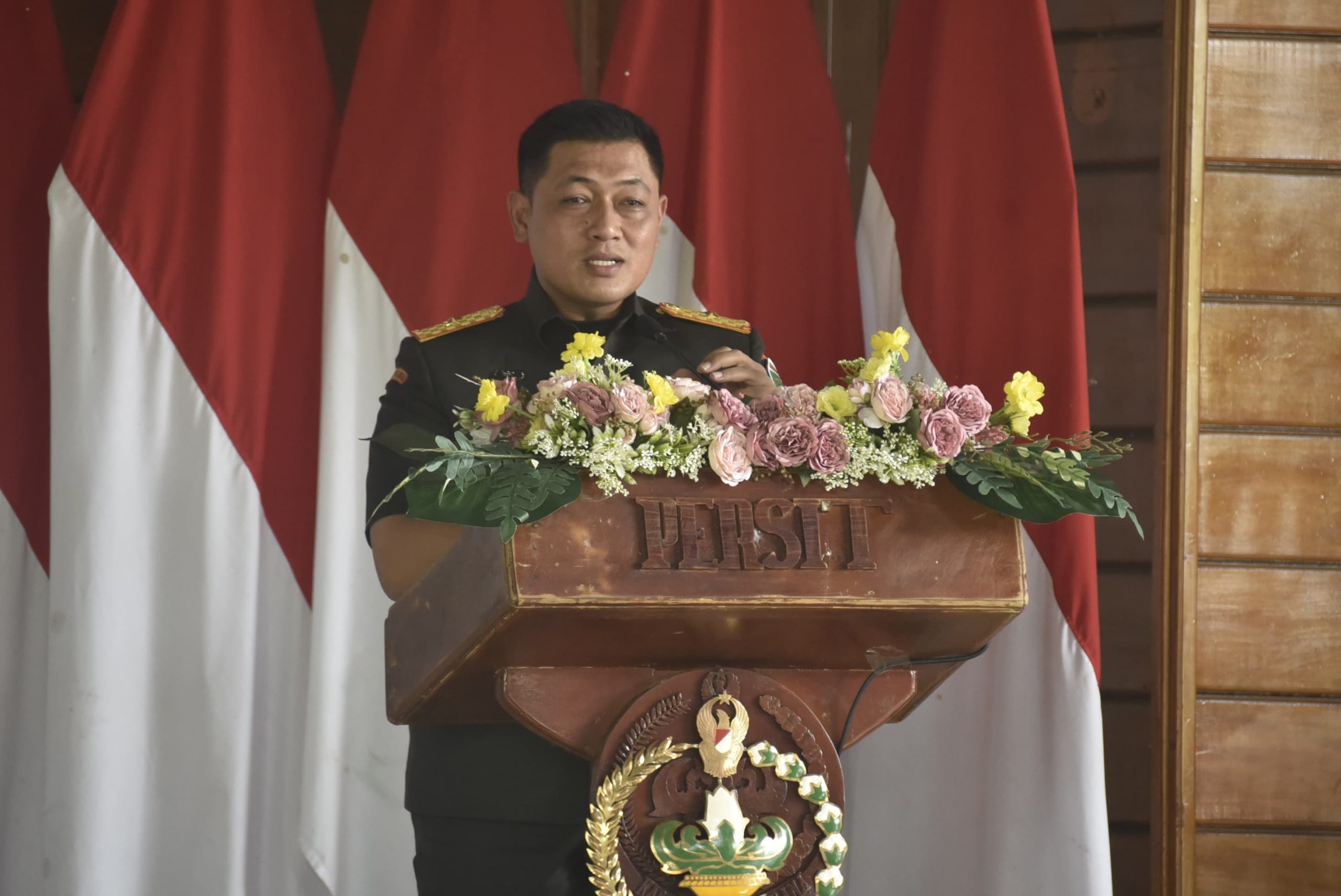 Danrem 174/ATW, Brigjen TNI Andy Setyawan berikan sambutan – Surya Papua/IST