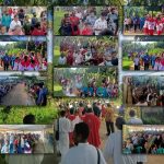 Ratusan umat Katolik mengikuti perayaan Minggu Palma mulai dari depan Susteran TMMM hingga ke Gereja santa Theresia Buti – Surya Papua/Frans Kobun