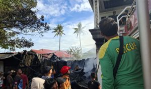 Kebakaran rumah warga di Lampu Satu, Kelurahan Samkai, Kabupaten Merauke – Surya Papua/IST