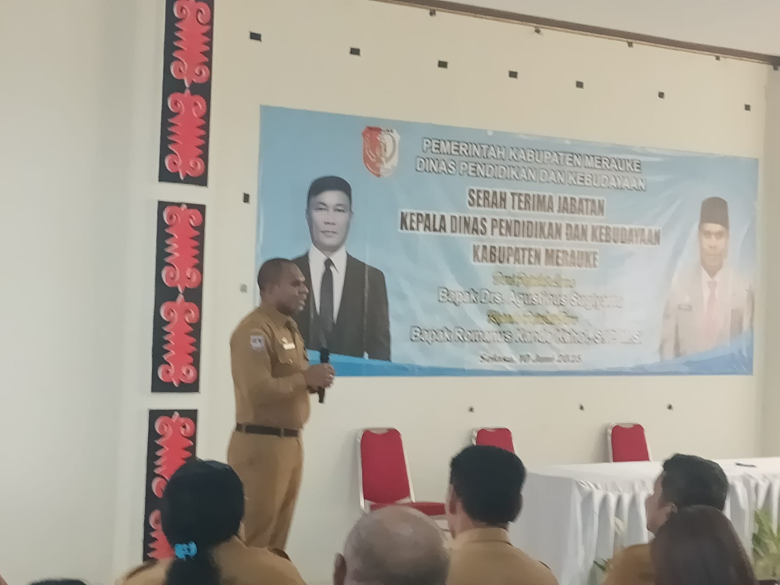 Kadis Pendidikan dan Kebudayaan Kabupaten Merauke, Romanus Kande Kahol – Surya Papua/Frans Kobun