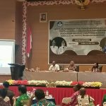 Kadis P dan K Kabupaten Merauke, Romanus Kande Kahol didampingi Wakil Bupati Merauke, Fauzun Nihayah serta Staf Ahli Gubernur Papua Selatan sebagai nara sumber dalam coffee morning tadi pagi – Surya Papua/Frans Kobun