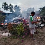 Rumah serta dua unit motor terbakar di SP-8, Kampung Wmunkay- Surya Papua/IST