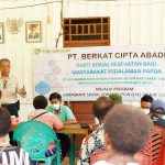 Kegiatan bakti sosial dan komunikasi bulanan PT Berkat Citra Abadi dengan masyarakat di Kampung Aiwat, Distrik Subur, Kabupaten Boven Digoel – Surya Papua/IST