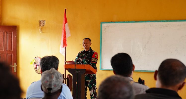 Pangkoops Swasembada, Mayjend TNI Novi Rubandi Sugito,S.IP,M.Si dalam sambutannya yang dibacakan Komandan Satgas Pamtas Yonif 144/JY Let Kol Inf Eko Siswanto – Surya Papua/IST