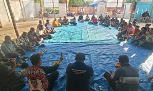 Pertemuan masyarakat Adat Marind Imbuti yang berlangsung di Pendopo Gereja Santa Theresia Buti- Surya Papua/Frans Kobun