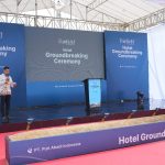 Peletakan batu pertama pembangunan Fairfield by Marriott beberapa bulan lalu – Surya Papua/IST