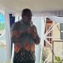 Bupati Merauke, Yoseph Bladib Gebze sedang berikan sambutan – Surya Papua/Frans Kobun