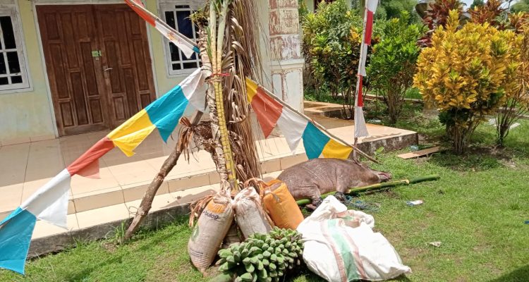 Kantor Kampung Sota, Kabupaten Merauke yang dipalang beberapa waktu lalu – Surya Papua/IST