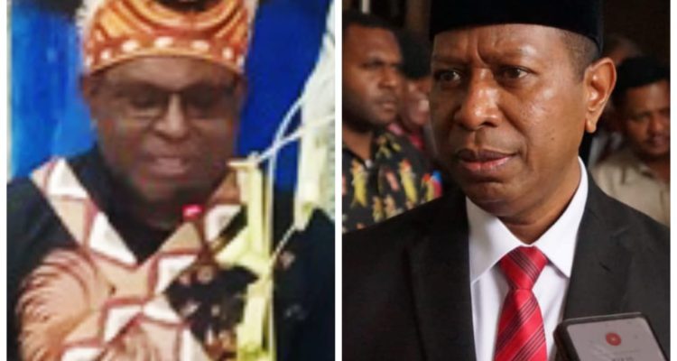 Gubernur Papua Selatan, Apolo Safanpo (kanan) dan Sekda Papua Selatan, Ferdinandus Kainakaimu (kiri) – Surya Papua/IST