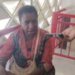 Ketua Ikatan Perempuan Malind Kabupaten Merauke, Natalia Teraka – Surya Papua/Frans Kobun
