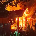 Rumah salah seorang warga di Jalan Gemaripah-Merauke yang terbakar semalam – Surya Papua/IST
