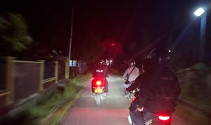 bakar 9 Kegiatan patroli yang dilakukan aparat kepolisian dari Polres Merauke – Surya Papua/IST