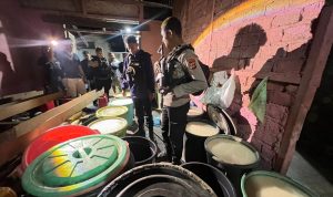 endus-- Peralatan serta bahan baku dalam jumlah besar yang digerebek Satnarkoba Polres Merauke – Surya Papua/IST