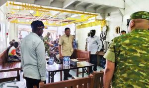 menhan satu Menteri Pertahanan (Menhan) RI, Jenderal TNI (Purn) Sjafrie Sjamsoeddin saat di Wanam, Kampung Wogikel, Kabupaten Merauke, Provinsi Papua Selatan – Surya Papua/IST