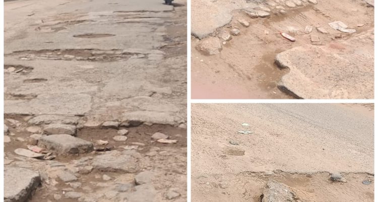 Beginilah kondisi ruas jalan Gak, Kelurahan Bambu Pemali, Kabupaten Merauke yang rusak parah – Surya Papua/Frans Kobun