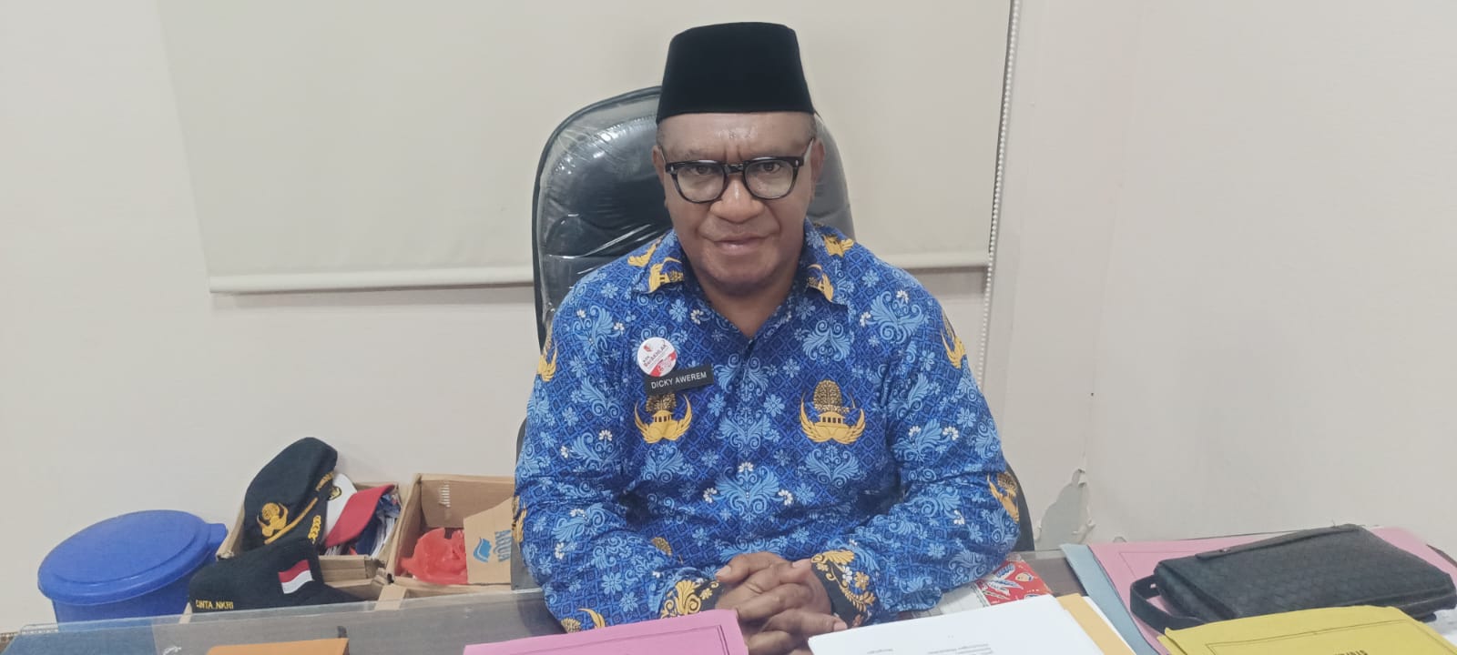 Kepala Bagian Organisasi Setda Merauke, Dicky HZM Awerem- Surya Papua/Frans Kobun