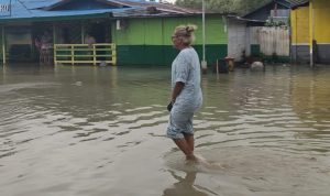 Inilah kondisi di Yobar yang terendam pasca hujan beberapa hari terakhir – Surya Papua/IST