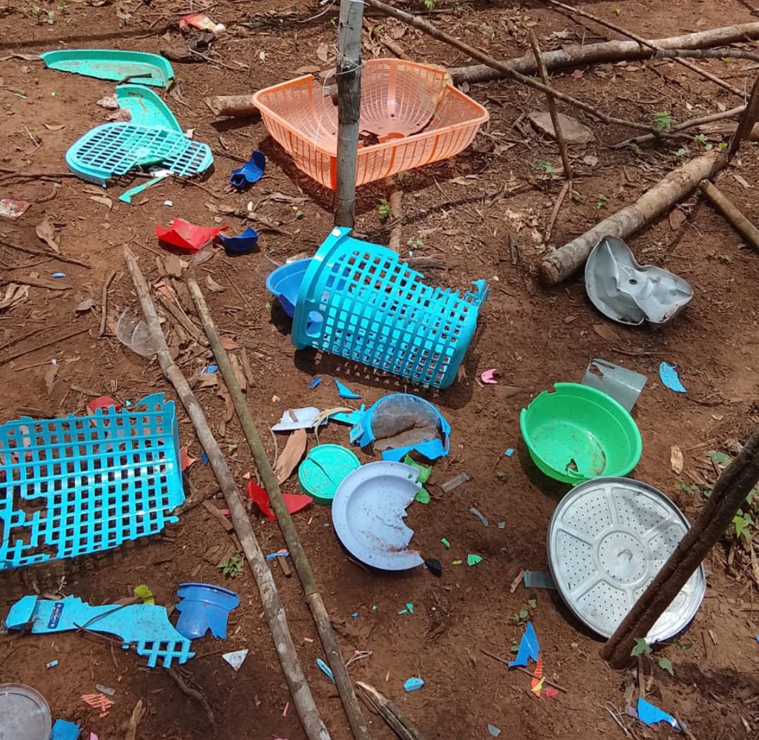 Seisi rumah milik Esau Kamuyen diserang sekelompok orang pada Januari 2026 lalu – Surya Papua/IST