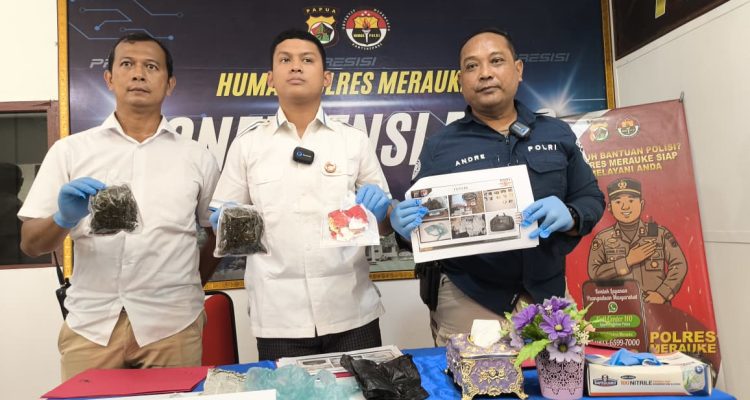 Bawa Ganja 84,89 Gram dari Jair-Boven Digoel, Satnarkoba Polres Merauke Ciduk Pelaku di Wasur Kampung