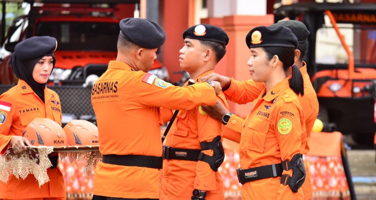 Upacara pembukaan siaga SAR khusus yang dilaksanakan Kantor Pencarian dan Pertolongan Merauke – Surya Papua/IST