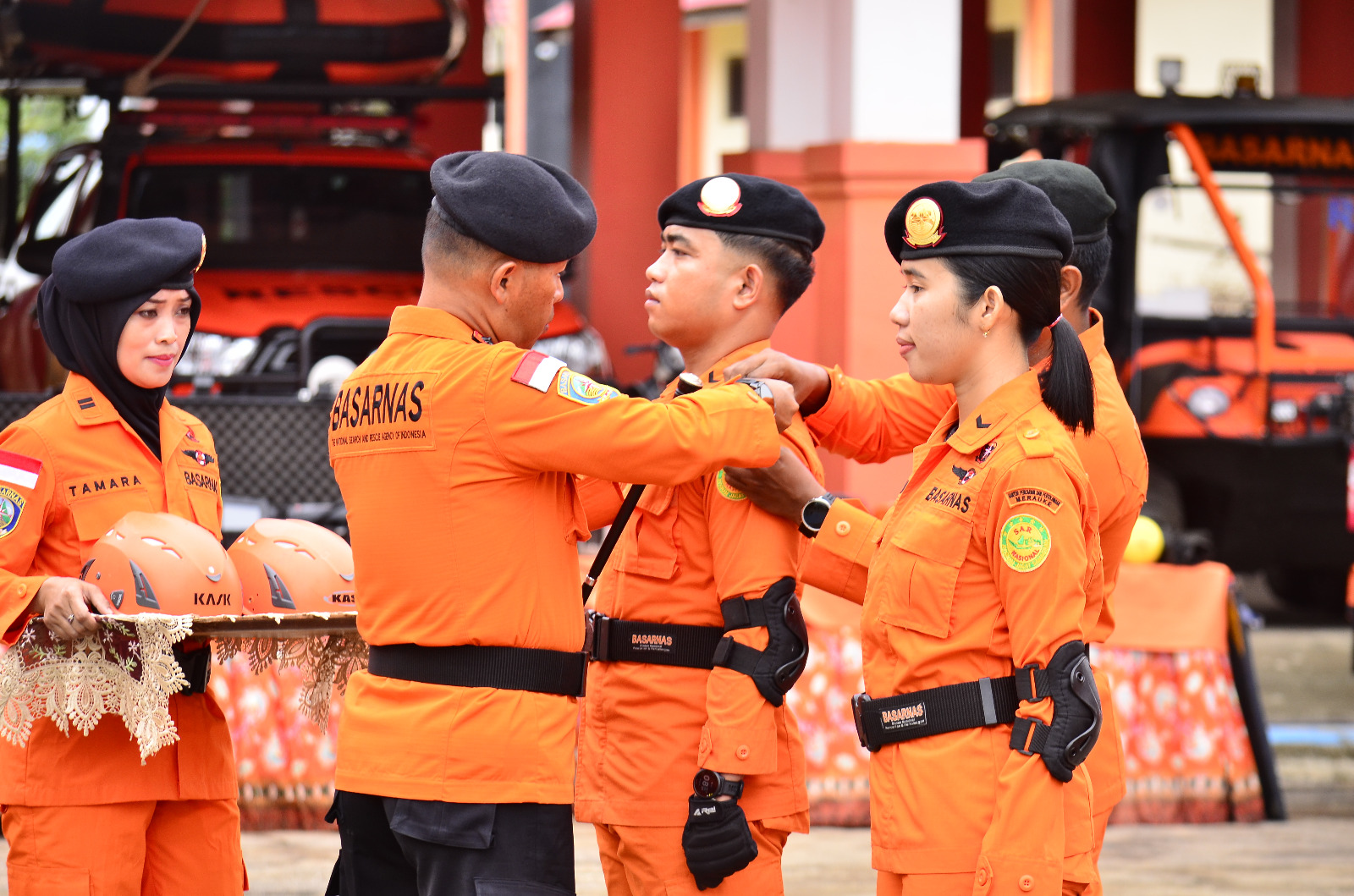 Upacara pembukaan siaga SAR khusus yang dilaksanakan Kantor Pencarian dan Pertolongan Merauke – Surya Papua/IST