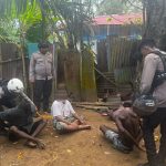 Anggota di Pospol Samkai yang mengamankan para pelaku ketika membuat keributan hingga mengganggu kenyamanan orang beristirahat – Surya Papua/IST