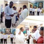 Penerimaan Sakramen Ekaristi oleh empat anak Marind di Gereja Santa Theresia Buti – Surya Papua/Frans Kobun