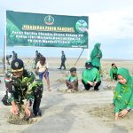 Kegiatan penanaman anakan pohon mangrove di Pantai Payum – Surya Papua/IST