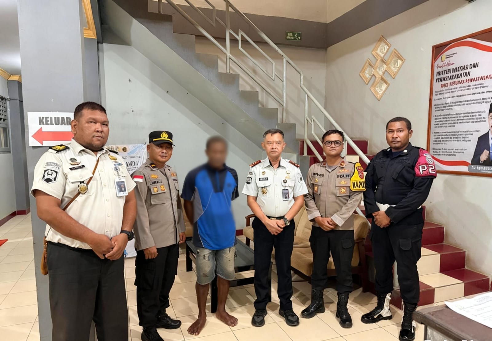 Narapidana yang ditangkap polisi dan diserahkan ke Lapas Merauke – Surya Papua/IST