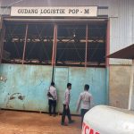 Anggota dari Polres Merauke sedang melakukan pengamanan di wilayah kerja PT Dongin Prabhawa – Surya Papua/IST