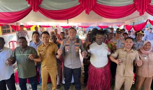 Foto bersama usai peresmian Pospol Samkai, Kelurahan Samkai, Kabupaten Merauke – Surya Papua/IST