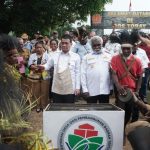 Peresmian lampu penerangan jalan di Kampung Torai, Distrik Sota, Kabupaten Merauke – Surya Papua/IST