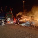 Kios kelontong milik salah seorang kontraktor ludes terbakar pada Sabtu, kemarin – Surya Papua/IST