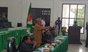 Sekretaris Daerah (Sekda) Merauke, Yeremias Paulus Ndiken – Surya Papua/Frans Kobun