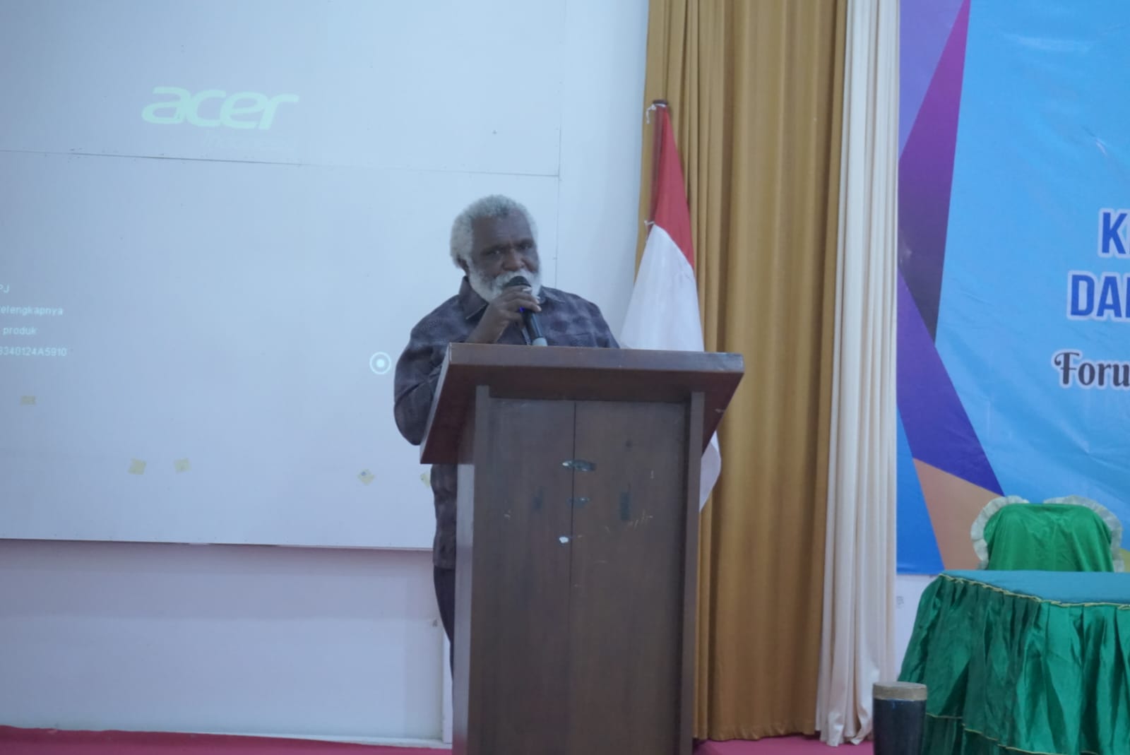 Wakil Gubernur Papua Selatan, Paskalis Imadawa sedang berikan sambutan – Surya Papua/IST