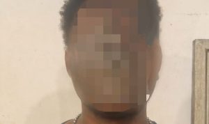 Pelaku penikaman Karlos yang diamankan Satreskrim Polres Merauke – Surya Papua/IST