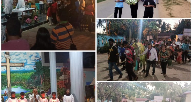 Rally Bunda Maria dari lingkungan-lingkungan dalam wilayah Paroki Santa Theresia Buti Merauke, Surya Papua/Frans Kobun